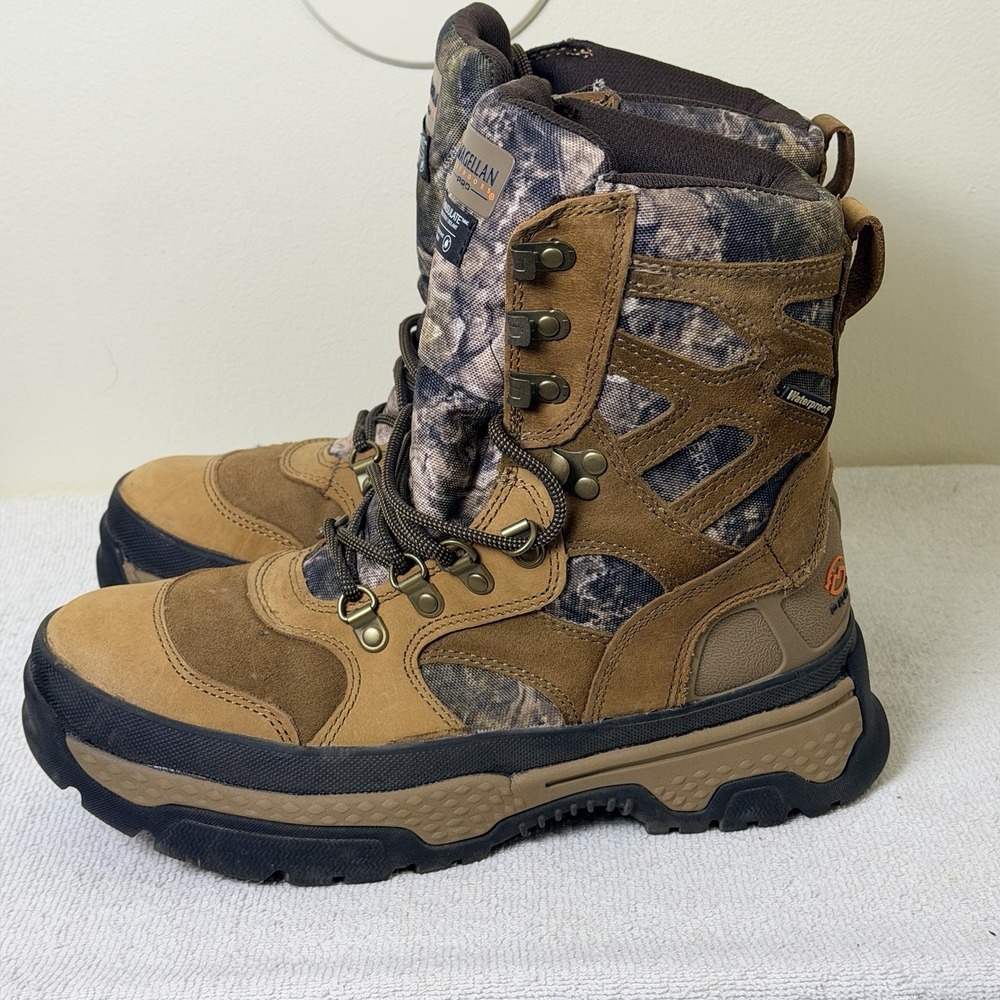Magellan Outdoors Pro Men's Woodland Camouflage Hunting Work Boots Size 10D 3M